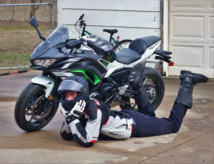 Got My First Motorcycle and Had to Show Off These Poses