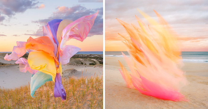 Wait, This Guy Just Tossed Fabric Into Nature and It Looked Like Magic (40 Pics)
