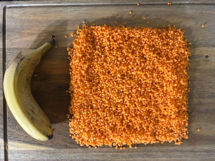 Carrot Brunoise Practice: Microscopic Veggie Mastery