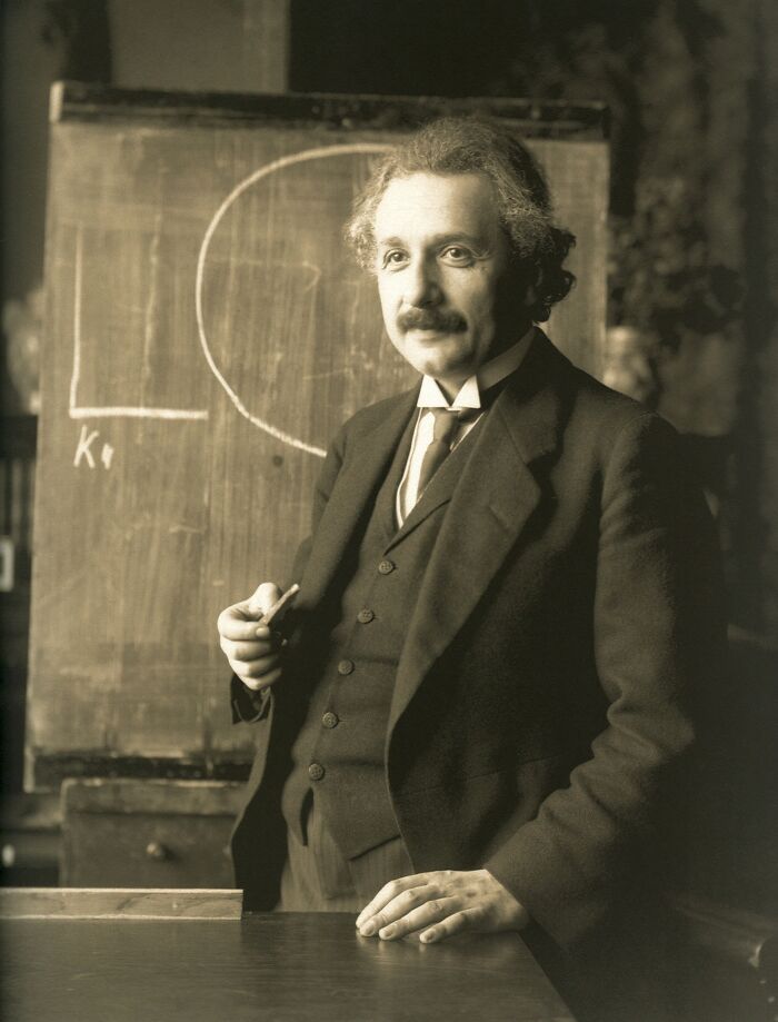 Albert Einstein In Action During Vienna Lecture, 1921