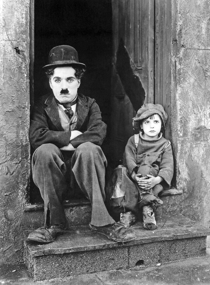 Charlie Chaplin and Jackie Coogan, 1921 Movie Magic