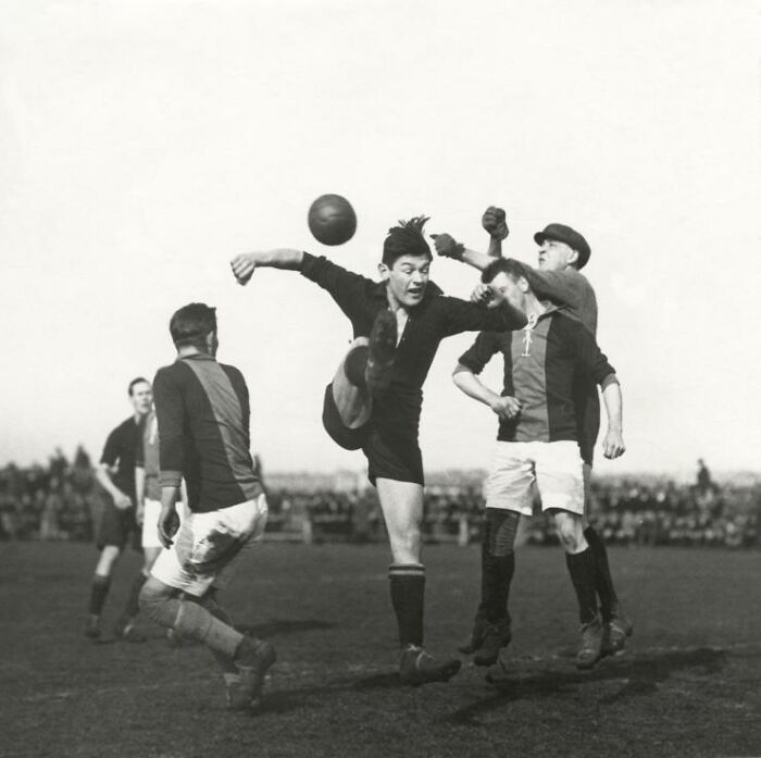Soccer Action at Dutch Championship, 1925