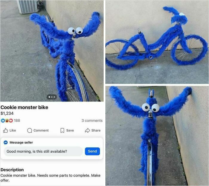 Cookie Monster’s Dream Bike ($1,234)