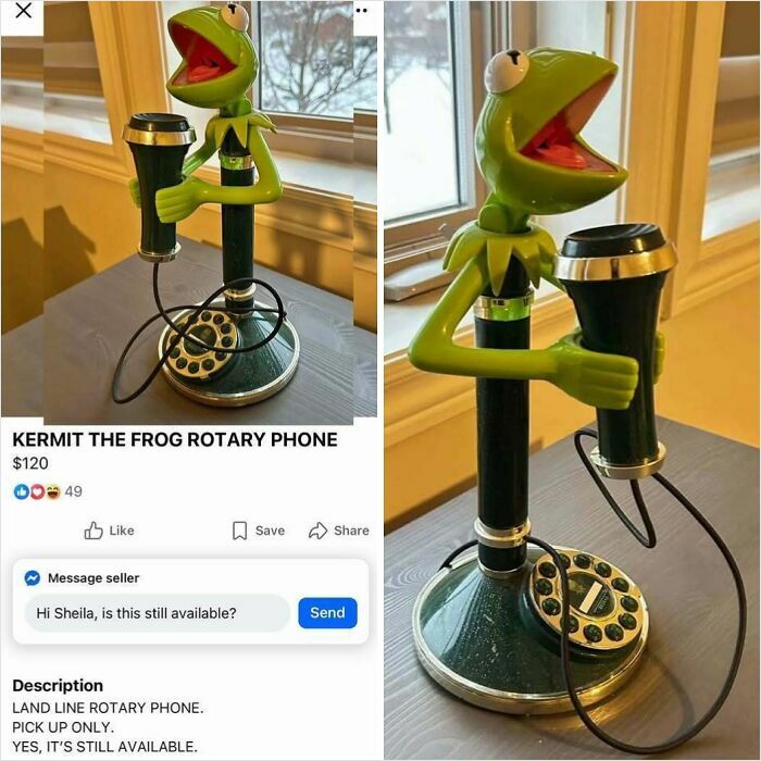 Kermit The Frog Rotary Phone ($120)
