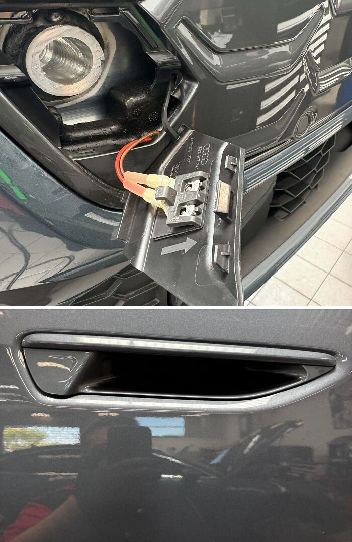 New 2025+ Audi A5 Comes With Jumper Terminals On Tow Hook Cover
