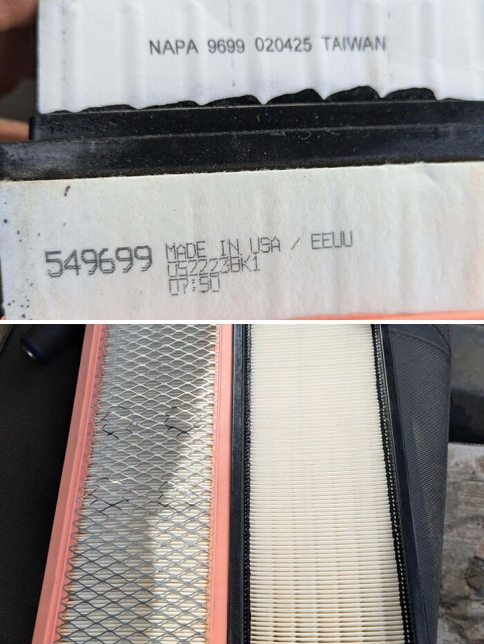 Got Two Napa Filters In One Order. Before And After Supplier Change