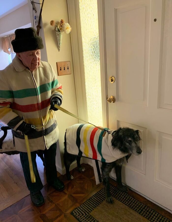 My Grandpa And His Bestie Wynton Braving The Cold Like Pros