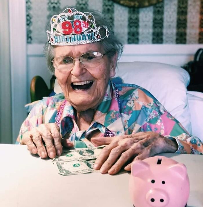 Great Grandma’s 98th Birthday Piggy Bank Love