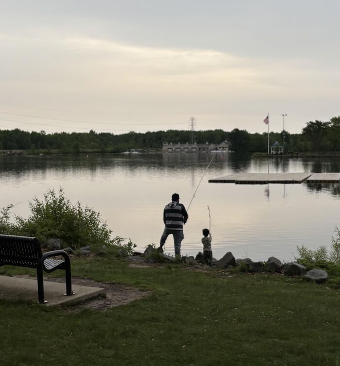 Father & Son Fishing Bond… Wood Rod Included!