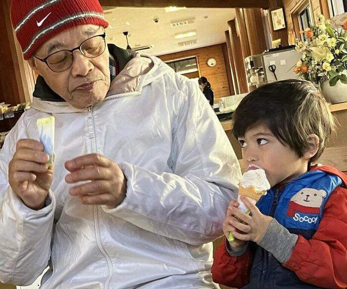 Ice Cream Time With Grandpa (Age 80!) In Japan