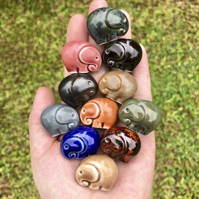 Tiny Ceramic Elephants That Are Big On Cuteness