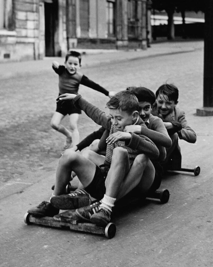 Kids at Play by Sabine Weiss, Paris 1952