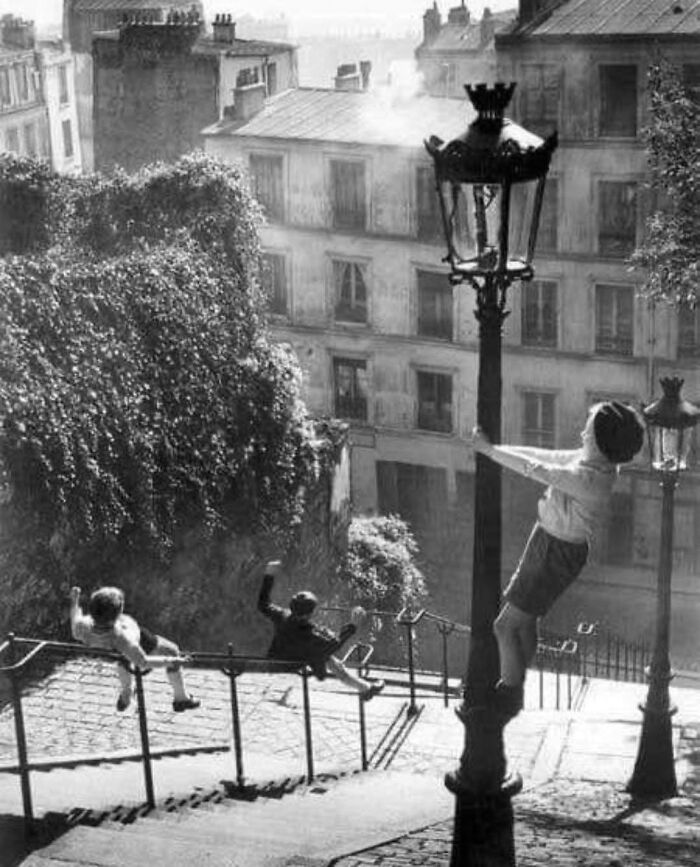 Kids Playing in Montmartre by Horace Sutton, 1969