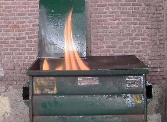 Made an Eternal Flame in a Tiny Dumpster That Keeps Burning (Yes, Really)