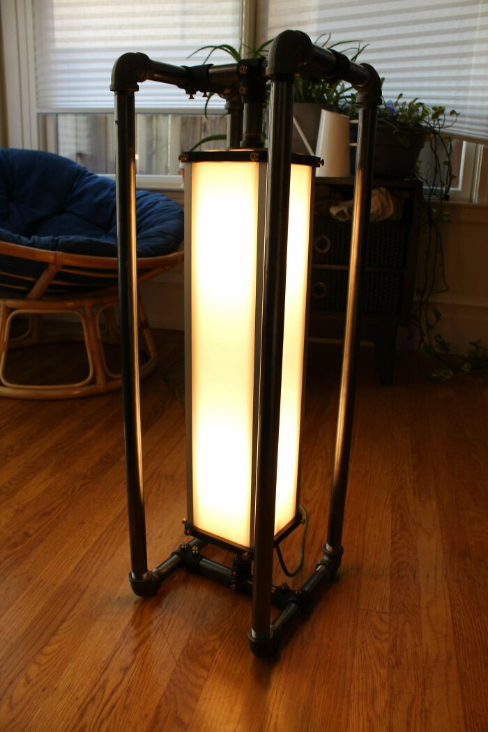 Built a Steampunk-ish Floor Lamp That’s Way Cooler Than It Has Any Right to Be