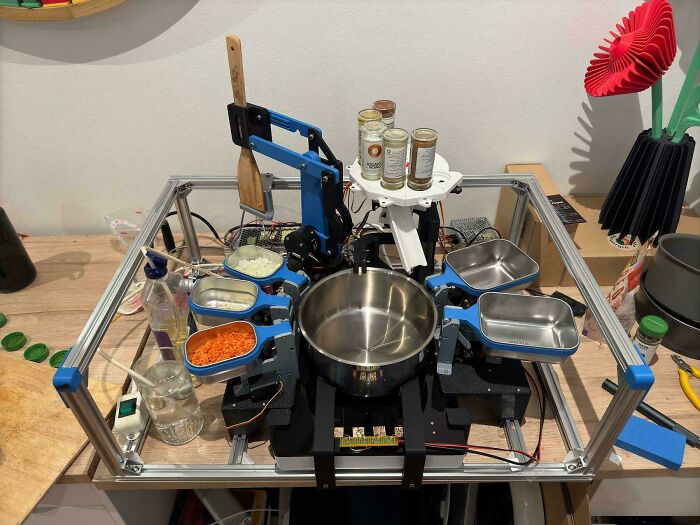 Made a Semi-Automatic Cooking Robot That Made a *Bad* Meal (It’s Okay, I’m Trying)
