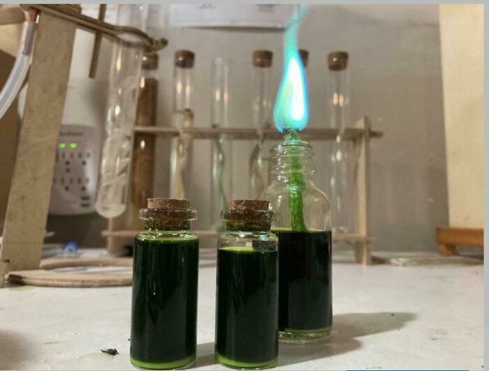 Crafted a Copper Salt Spirit Lamp for Halloween—Spooky and Shiny