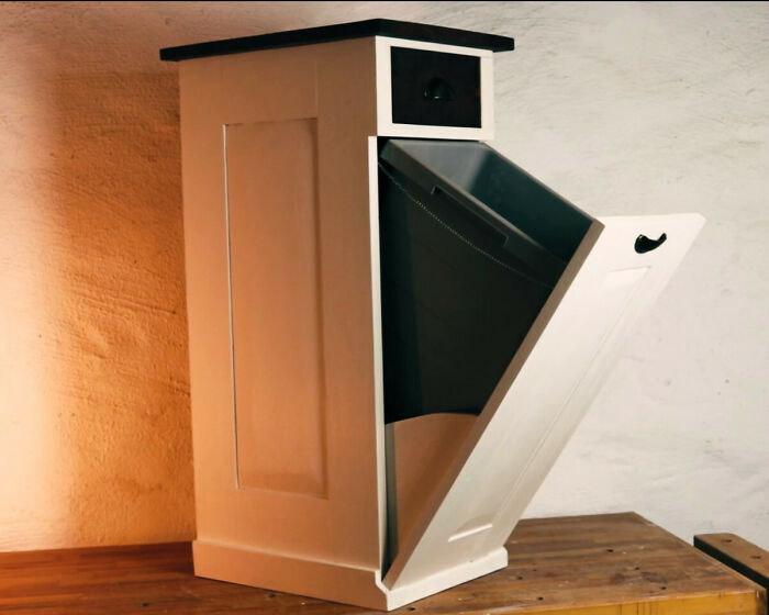 Built a Tilt-Out Trash Cabinet to Hide the Mess