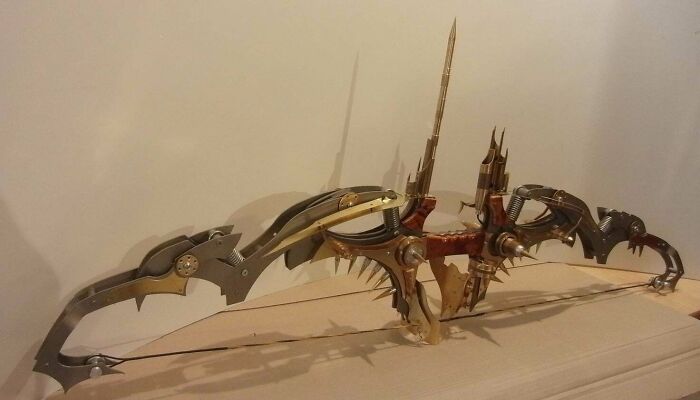 Made a Spring-Powered Fancy Bow That’s a Total Beast