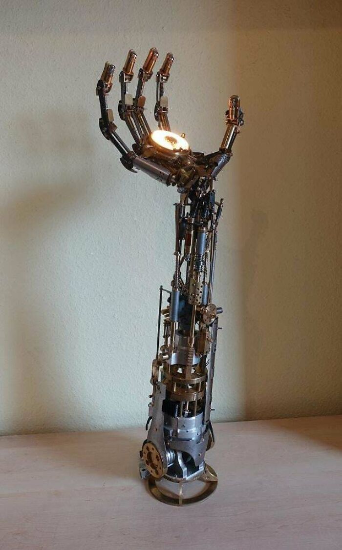 Finished My Second Sculpture: A Giant Metal Arm That’s Almost 3 Feet Tall
