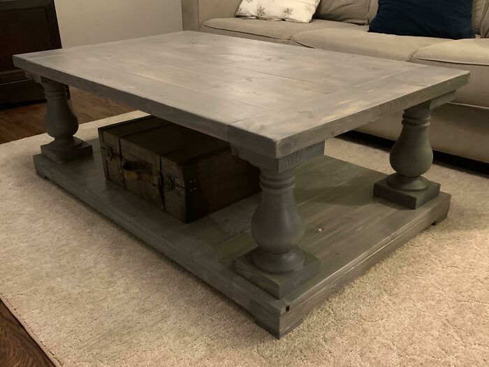 Made a Coffee Table Like the Fancy Ones at Restoration Hardware for $260