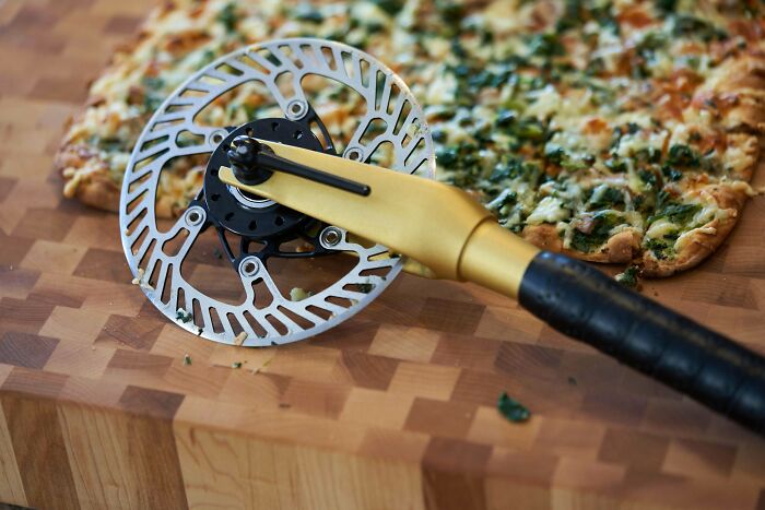 Made a Bike-Themed Pizza Cutter—Slice and Ride!
