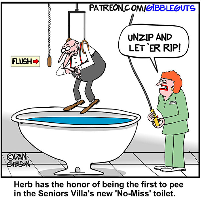 These Hilarious One-Panel Comics by Dan Gibson Show Growing Old is Anything But Boring