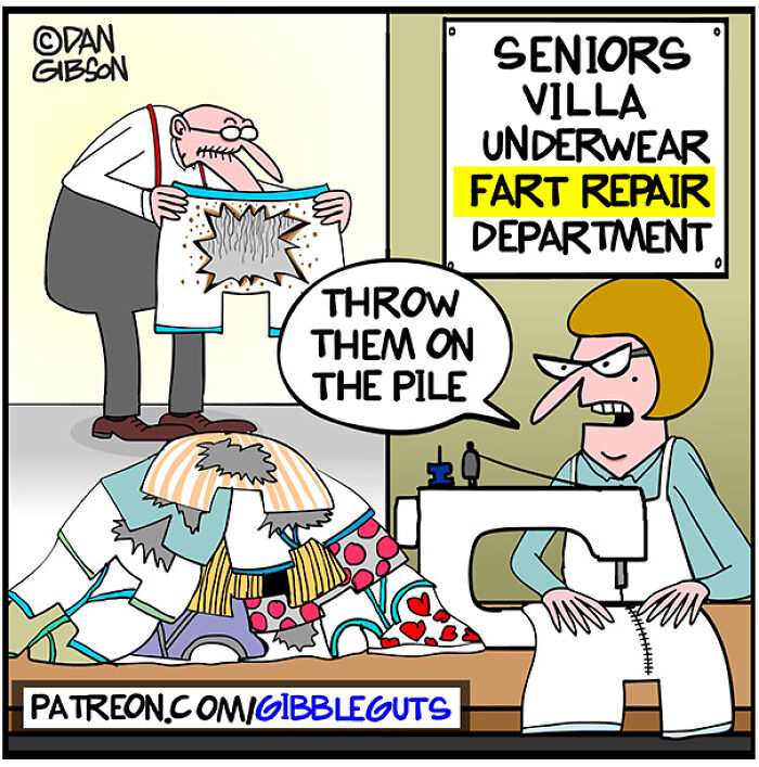 These Hilarious One-Panel Comics by Dan Gibson Show Growing Old is Anything But Boring