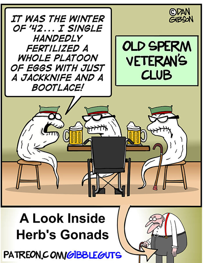 These Hilarious One-Panel Comics by Dan Gibson Show Growing Old is Anything But Boring