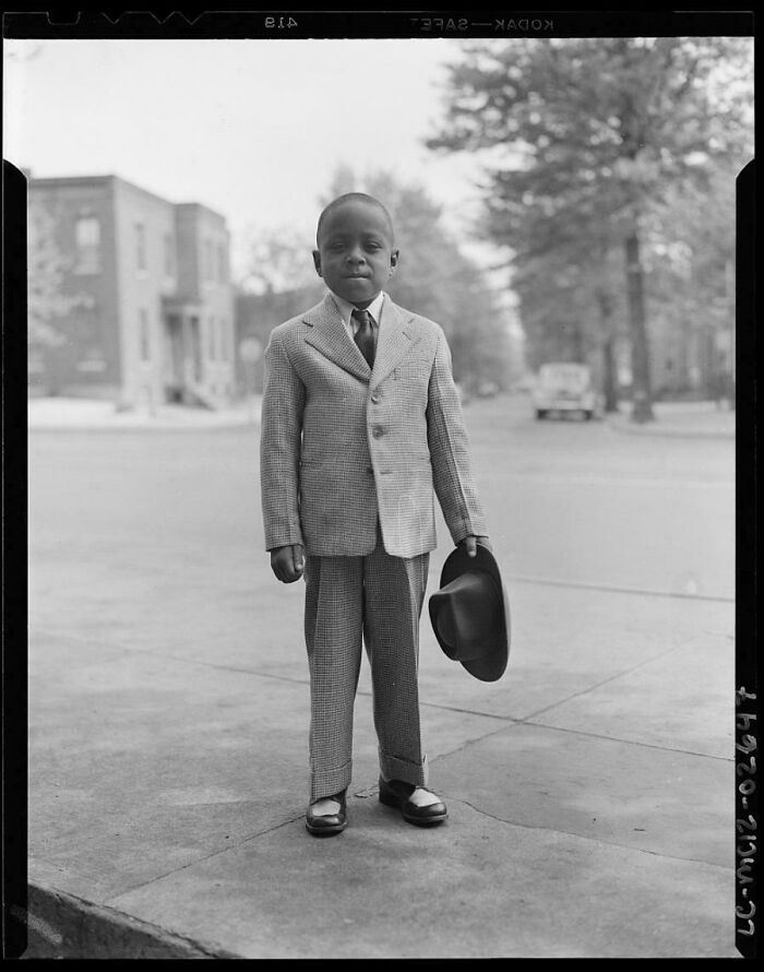 The Sharpest Dresser: Little Dude in His Dapper 2-Piece Suit and Fedora, 1948