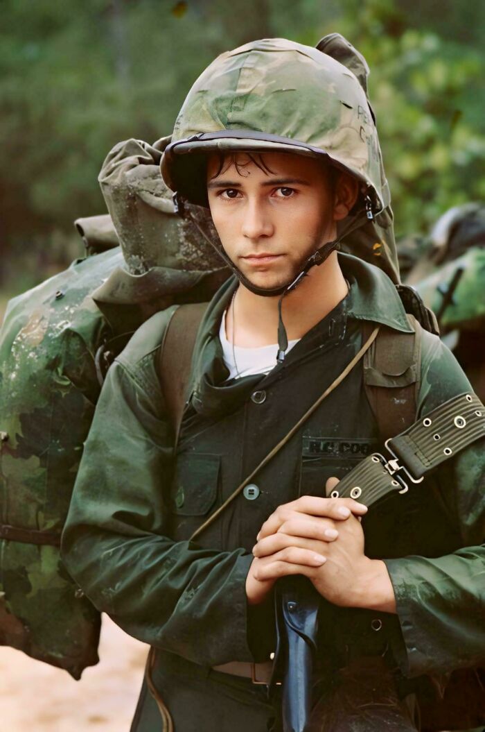 Young Marine Chillin’ in Da Nang, Vietnam, 1965