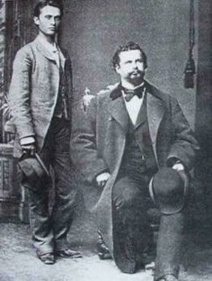 King Ludwig II Sitting Next to Actor Josef Kainz — 1881 Scandal Alert!