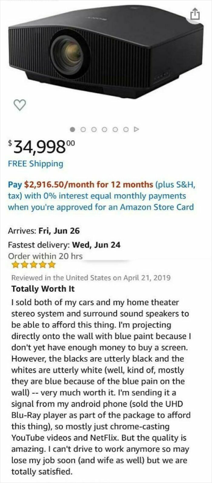 $35k Sony Projector Review? Yep, It’s A Wild Ride!