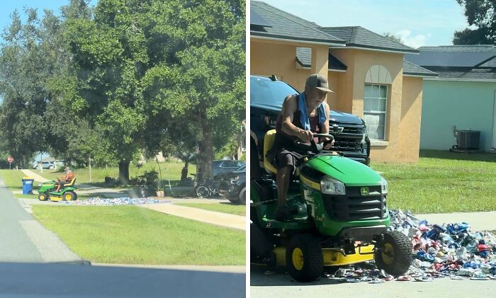 Neighbor Has A Beer Can Lawn. Yep, It’s Florida.