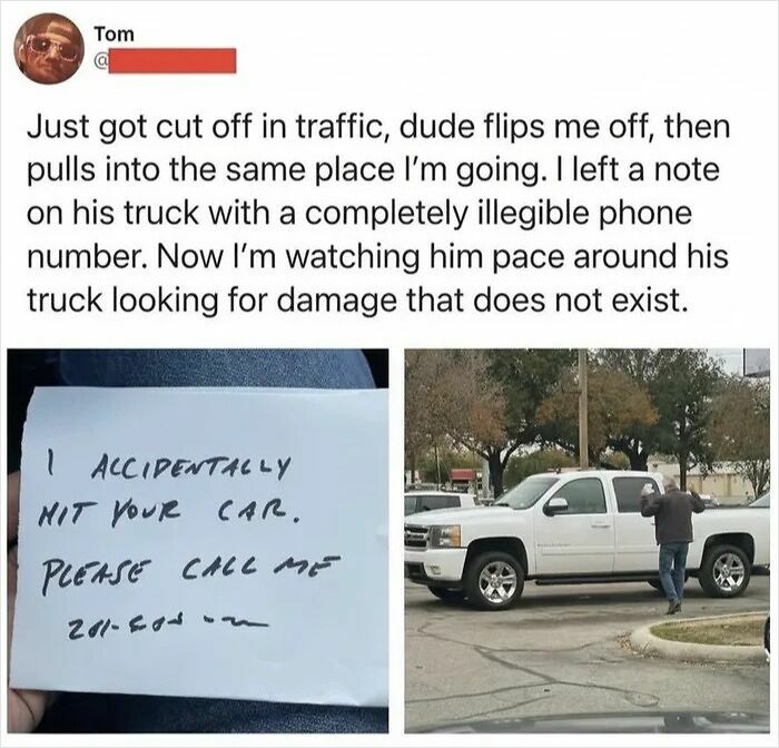 Now Hit The Car And Leave No Note