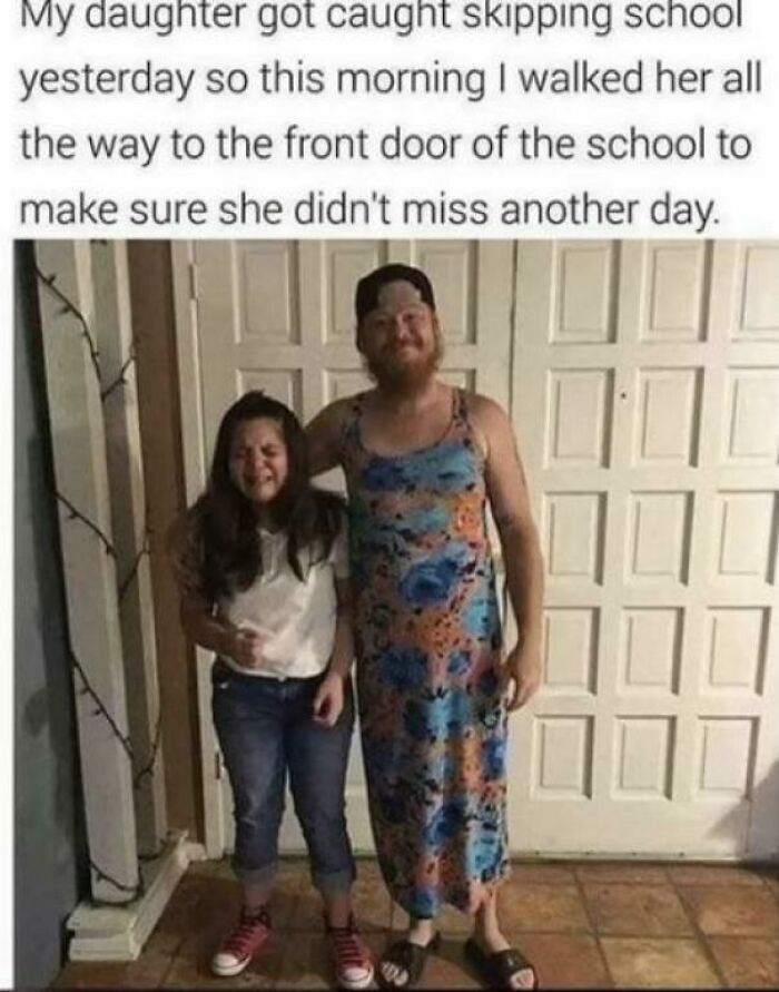 Walking Daughter To School