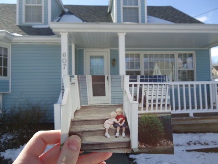 These 40 Photos Are Time-Traveling Magic—People Recreated Old Memories Right Where They Happened