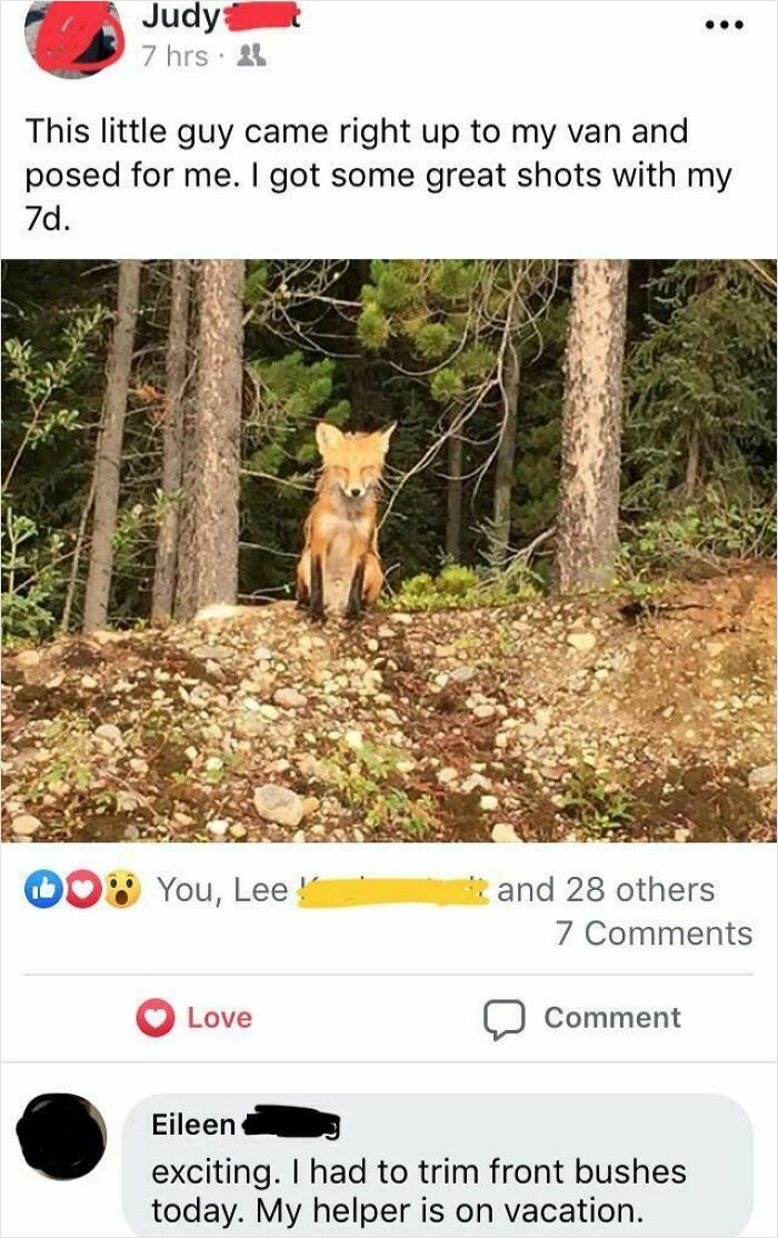 Poor Eileen, The Overshare Strikes Again