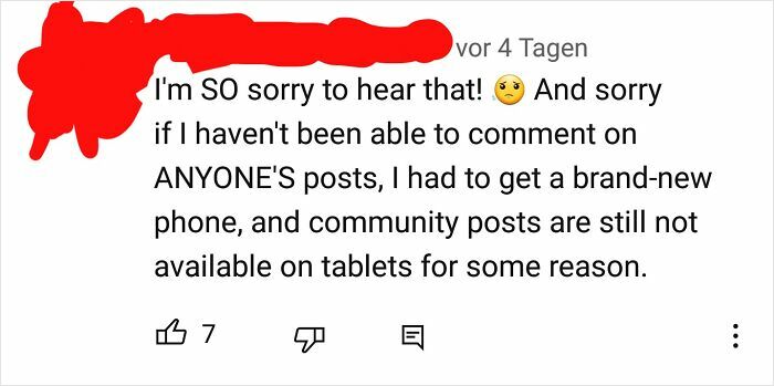 Random Comment On A YouTuber’s Depression Video