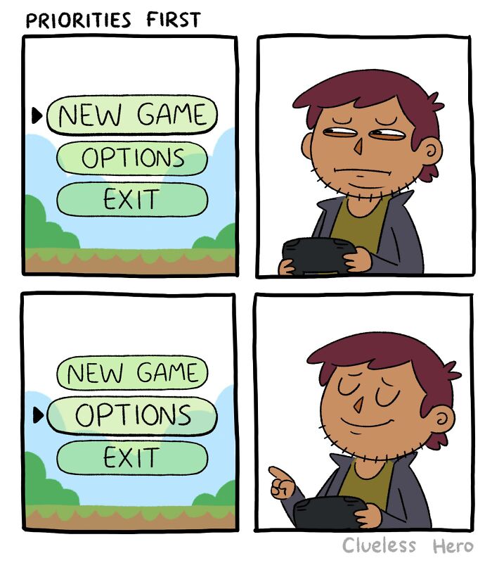 Let's Dive Into The 54 Most Hilarious 'Clueless Hero' Comics About Video Game Madness