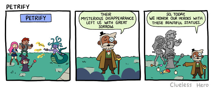 Let's Dive Into The 54 Most Hilarious 'Clueless Hero' Comics About Video Game Madness