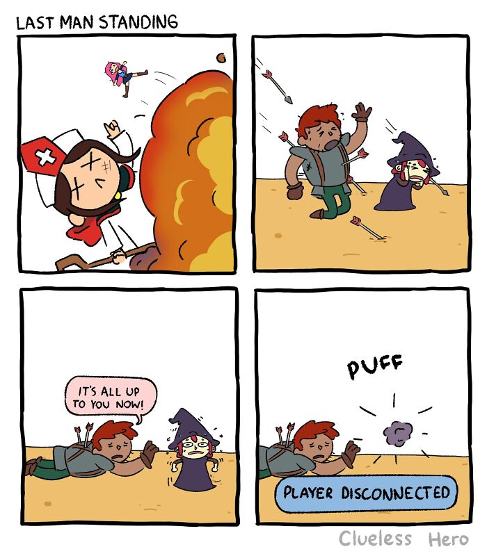 Let's Dive Into The 54 Most Hilarious 'Clueless Hero' Comics About Video Game Madness