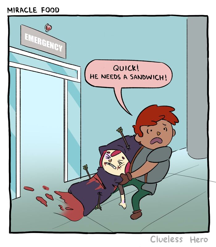 Let's Dive Into The 54 Most Hilarious 'Clueless Hero' Comics About Video Game Madness