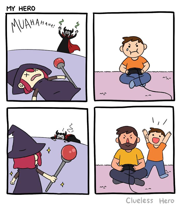 Let's Dive Into The 54 Most Hilarious 'Clueless Hero' Comics About Video Game Madness