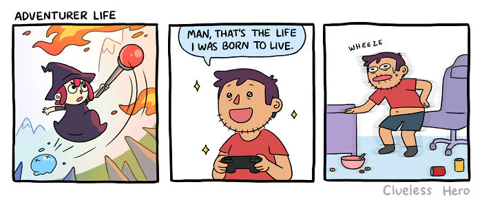 Let's Dive Into The 54 Most Hilarious 'Clueless Hero' Comics About Video Game Madness