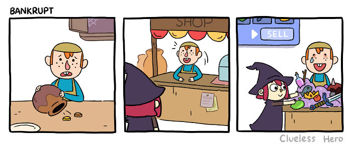 Let's Dive Into The 54 Most Hilarious 'Clueless Hero' Comics About Video Game Madness