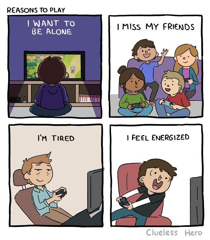 Let's Dive Into The 54 Most Hilarious 'Clueless Hero' Comics About Video Game Madness