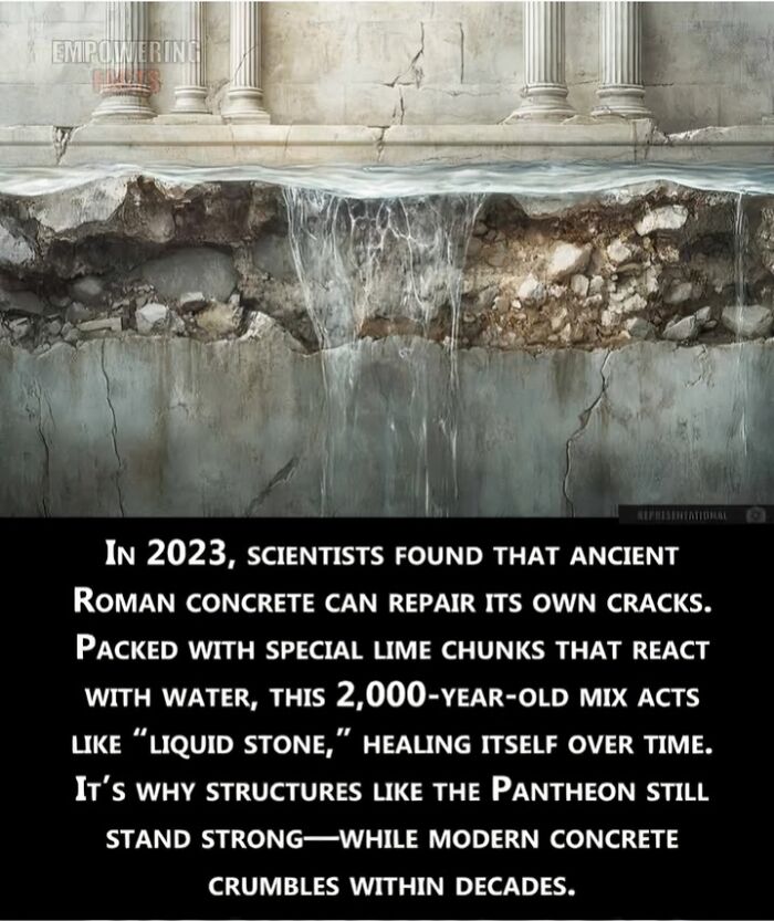 Roman Concrete is Basically Self-Healing. Mind = Blown