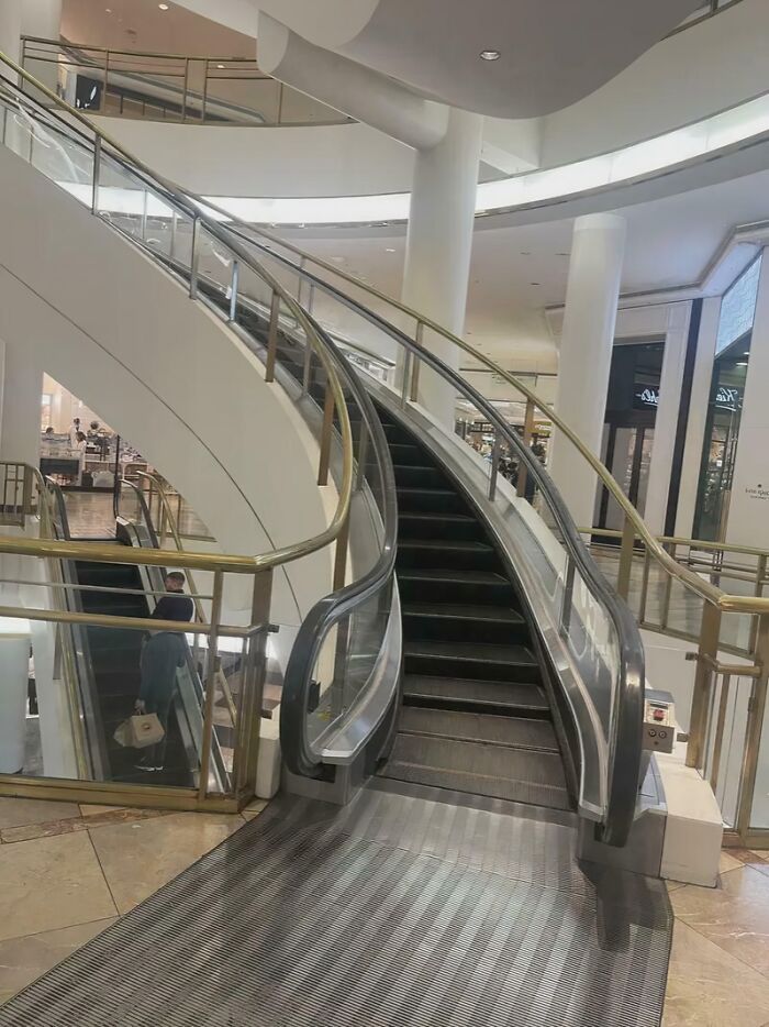 Yes, Curved Escalators Exist. Fun Fact!