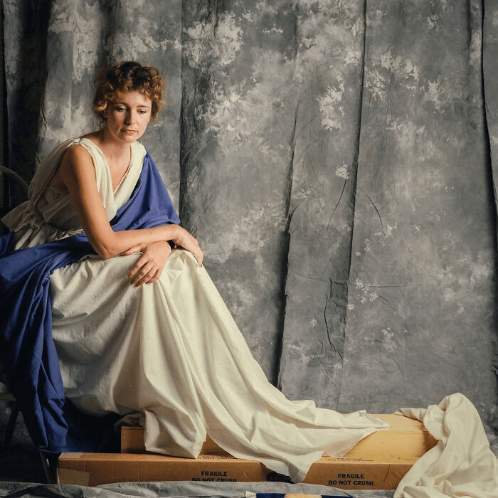 Jenny Joseph Rocking the Columbia Pictures Logo Pose in 1992